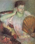 Mary Cassatt The woman taking the fan Germany oil painting artist